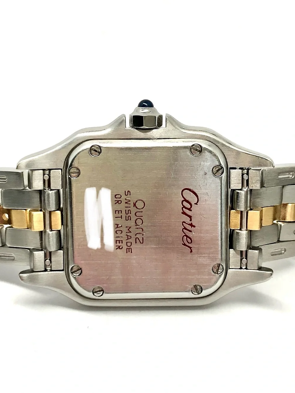CARTIER PANTHERE Quartz 23mm 1 Row Gold 0.69TCW Diamond Watch Cream Dial